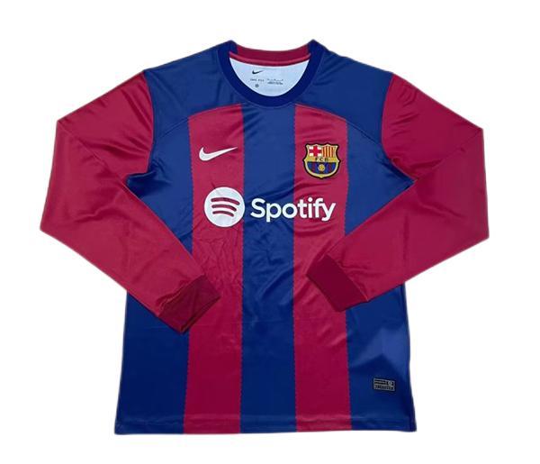Barcelona 23/24 Home Leaked Long Soccer Jersey