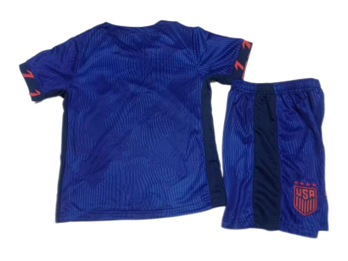 Kids-USA 2023 Away Dark Blue Soccer Jersey