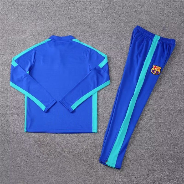 Kids Barcelona 23/24 Tracksuit - Blue/Lake Green