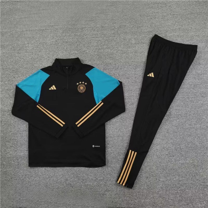 Kids Germany 23/24 Tracksuit - Black/Blue