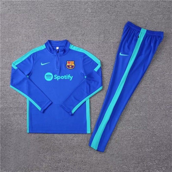 Kids Barcelona 23/24 Tracksuit - Blue/Lake Green