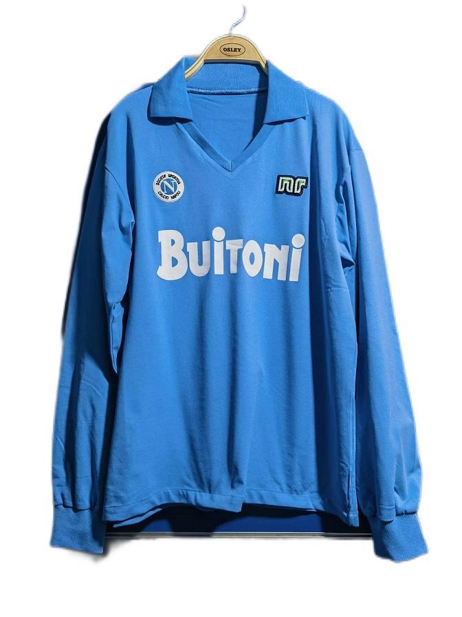 Napoli 86/87 Home Long Soccer Jersey