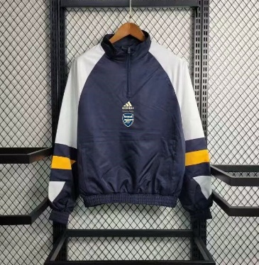 Arsenal 23/24 Wind Coat - Navy Blue/White