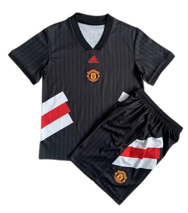 Kids-Manchester Utd 23/24 Icon Black Soccer Jersey