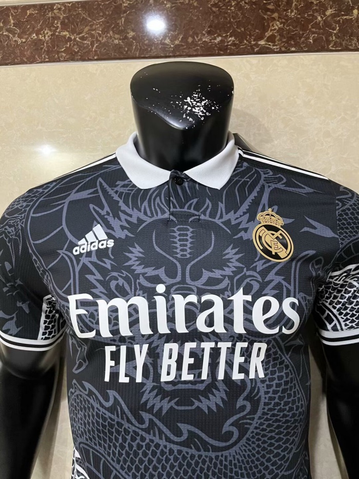 Real Madrid 23/24 Black Dragon Soccer Jersey(Player)