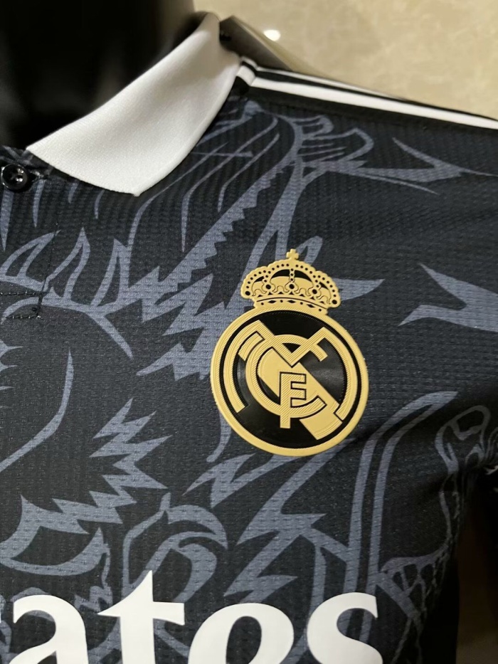 Real Madrid 23/24 Black Dragon Soccer Jersey(Player)