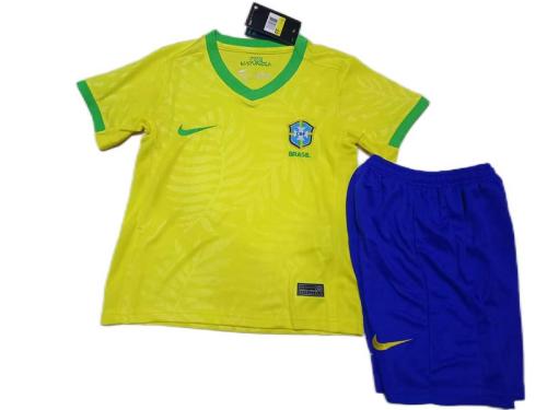 Kids-Brazil 23/24 Home Soccer Jersey