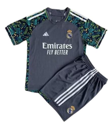 Kids-Real Madrid 23/24 Concept Grey Soccer Jersey