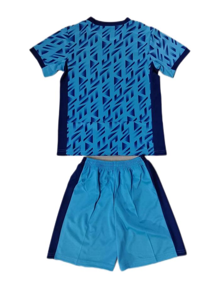 Kids-England 2023 Away Blue Soccer Jersey