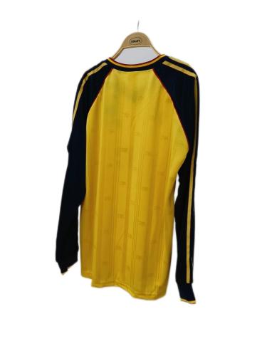Arsenal 88/89 Away Yellow Long Soccer Jersey