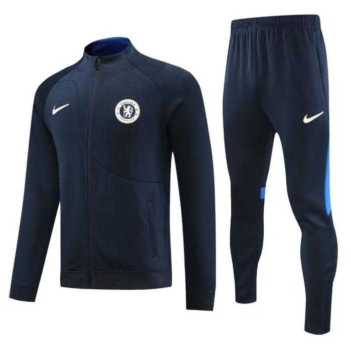 Chelsea 23/24 Tracksuit - Dark Blue/Blue