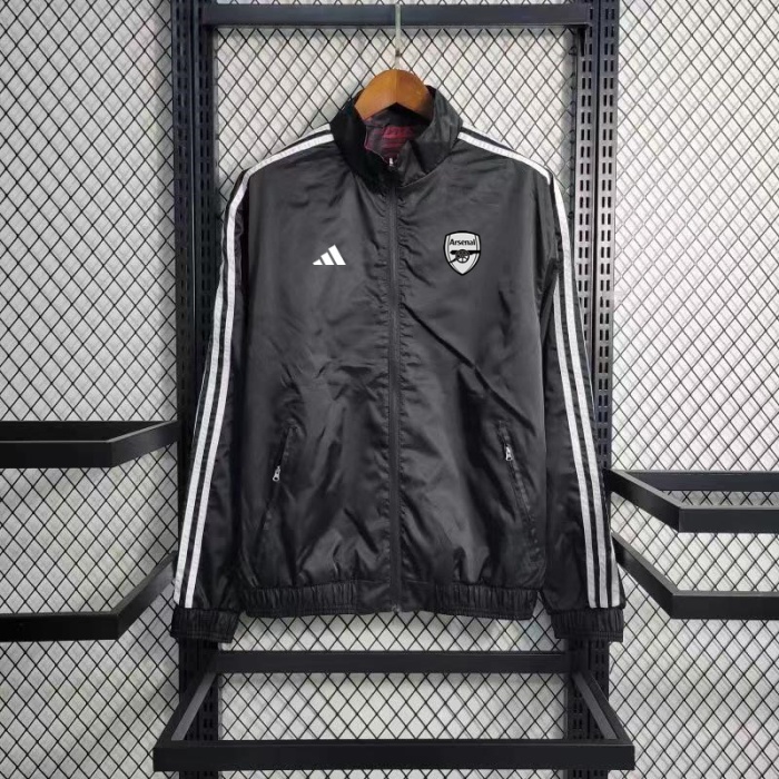 Arsenal 23/24 Reversible Wind Coat - Black/Red