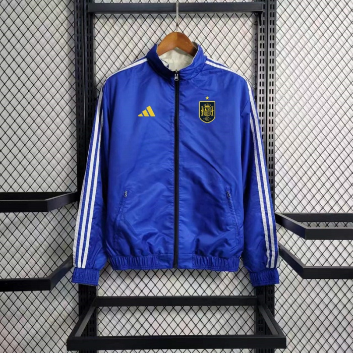 Spain 23/24 Reversible Wind Coat - Blue/White