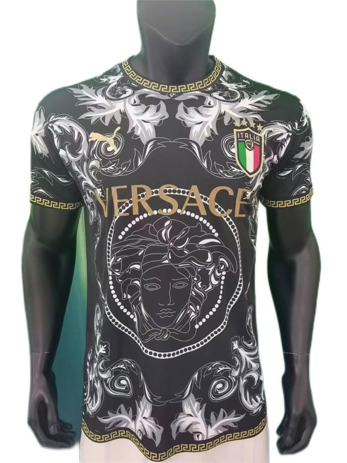 Italy 23/24 Special Versace Black Soccer Jersey