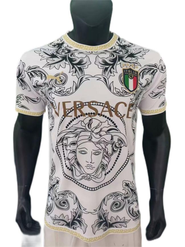 Italy 23/24 Special Versace White Soccer Jersey