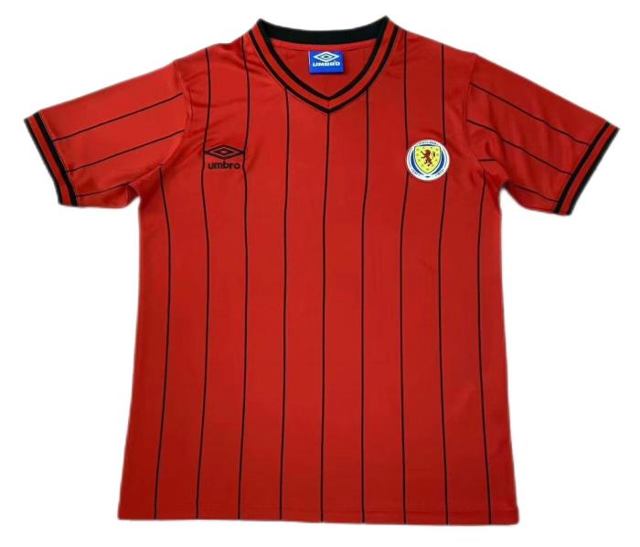 Scotland 1982 Away Red Soccer Jersey