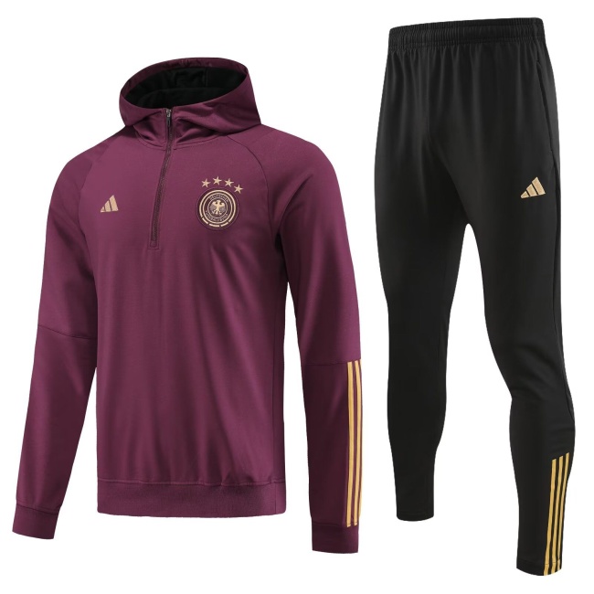 Germany 23/24 Hoodie Tracksuit - Dark Red