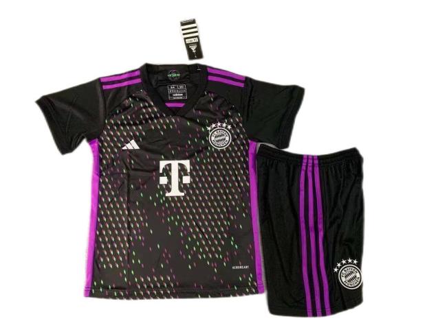 Kids-Bayern Munich 23/24 Away Black Leaked Soccer Jersey