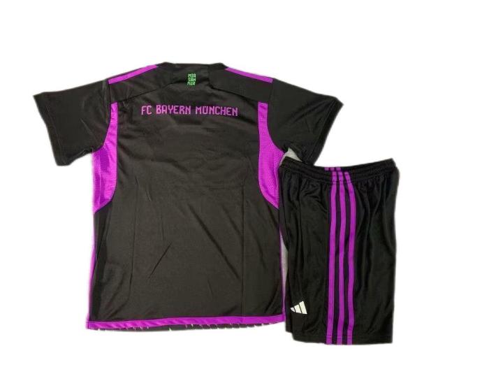 Kids-Bayern Munich 23/24 Away Black Leaked Soccer Jersey