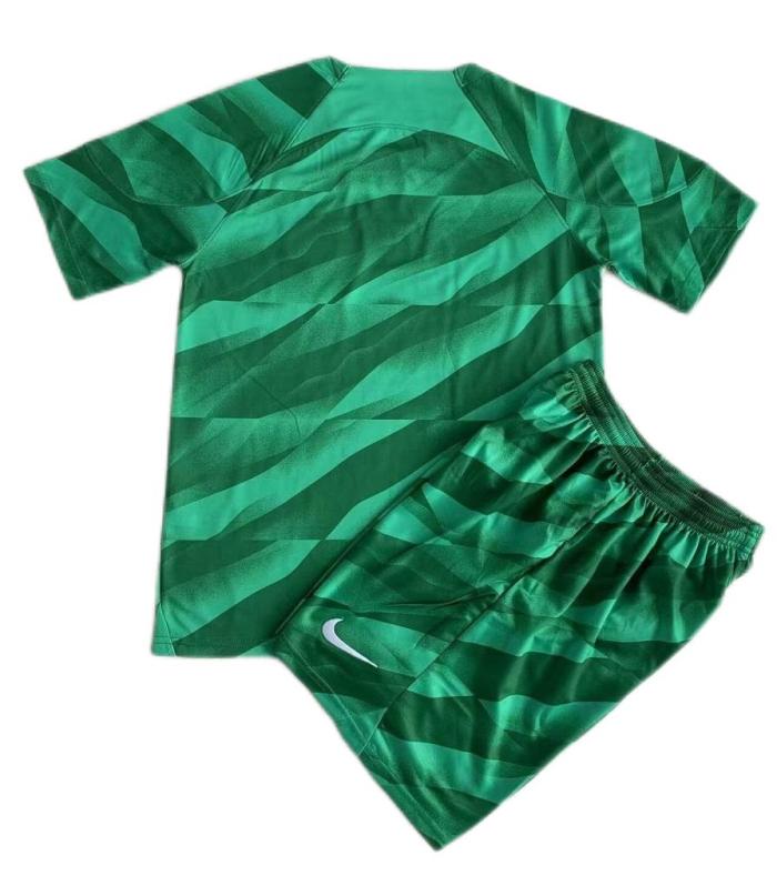 Kids-Paris St Germain 23/24 GK Green Soccer Jersey
