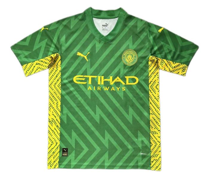 Manchester City 23/24 GK Green/Yellow Soccer Jersey