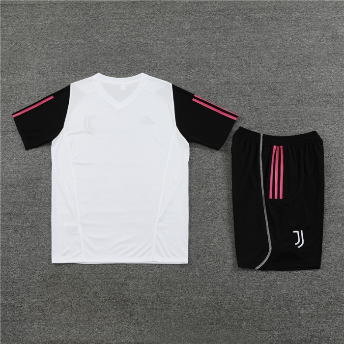 Juventus 23/24 White/Black/Pink Training Kit Jerseys