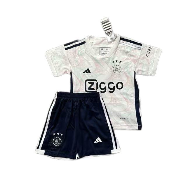Kids-Ajax 23/24 Away White Soccer Jersey