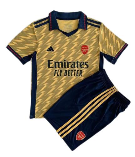 Kids-Arsenal 23/24 Concept Yellow Soccer Jersey