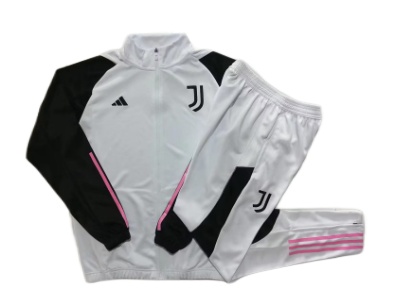 Juventus 23/24 Tracksuit - White/Black/Pink