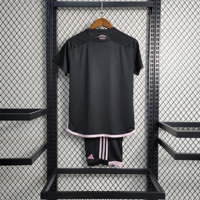 Kids-Inter Miami 23/24 Away Black/Pink Soccer Jersey