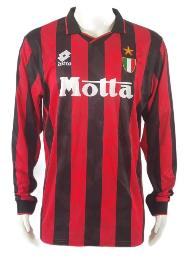 AC Milan 93/94 Home Long Soccer Jersey