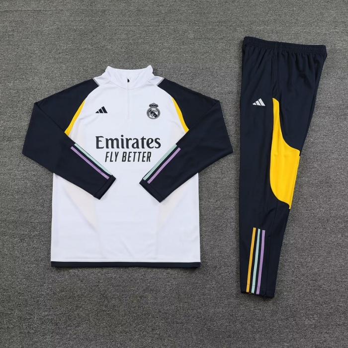 Real Madrid 23/24 Tracksuit - White/Black