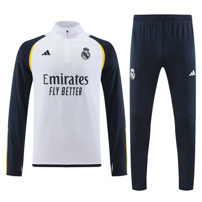 Real Madrid 23/24 Tracksuit - White/Black