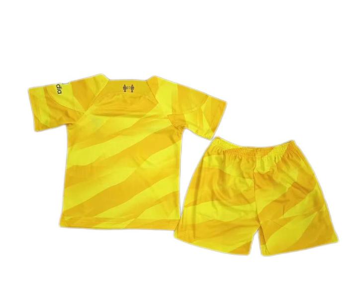 Kids-Liverpool 23/24 GK Yellow Soccer Jersey