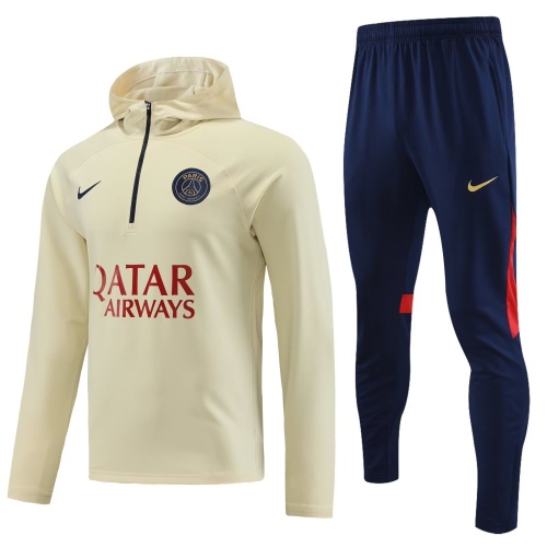 Paris St Germain 23/24 Hoodie Tracksuit - Light Yell