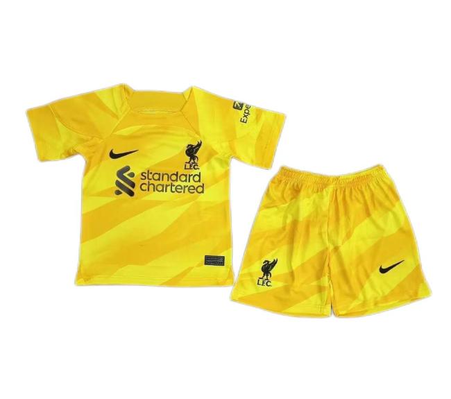 Kids-Liverpool 23/24 GK Yellow Soccer Jersey