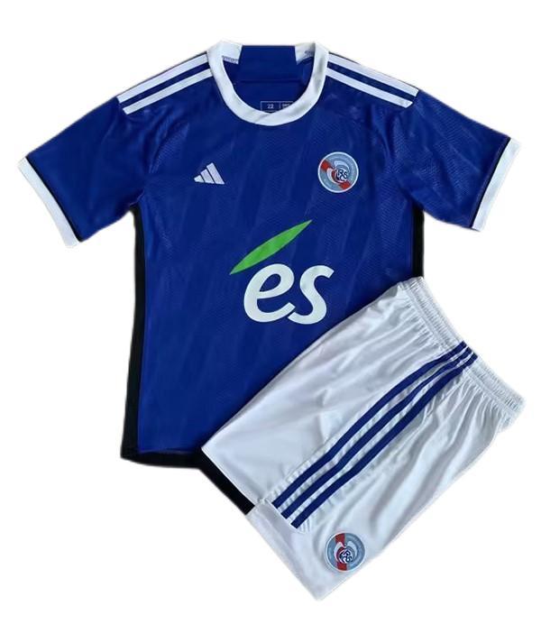 Kids-Strasbourg 23/24 Home Soccer Jersey