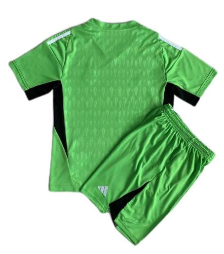 Kids-Real Madrid 23/24 GK Green Soccer Jersey