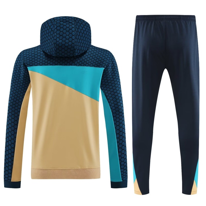 Manchester City 23/24 Hoodie Tracksuit - Brown/Blue