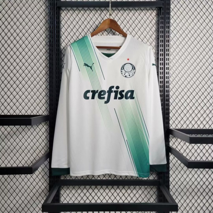 Palmeiras 23/24 Away White Long Soccer Jersey