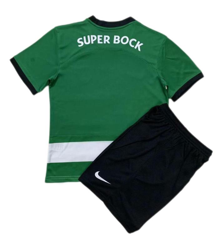 Kids-Sporting Lisbon 23/24 Home Soccer Jersey