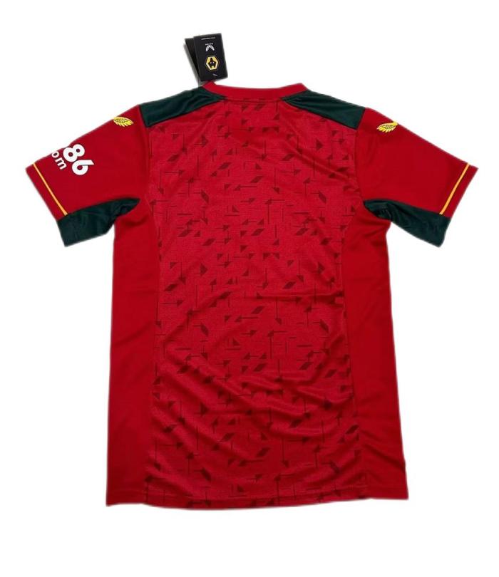 Wolves 23/24 Away Red Soccer Jersey