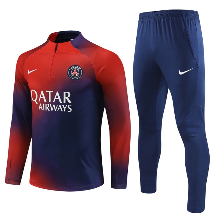 Paris St Germain 23/24 Tracksuit - Red/Blue