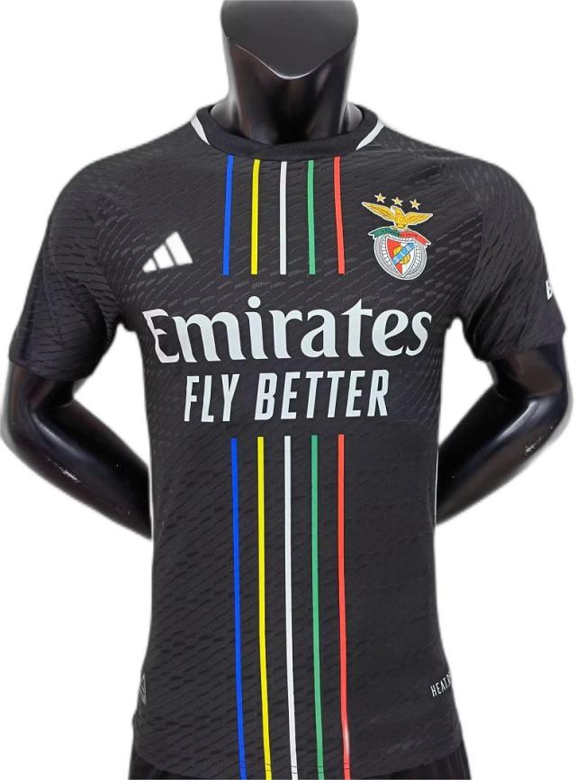 Benfica 23/24 Away Black Soccer Jersey(Player)