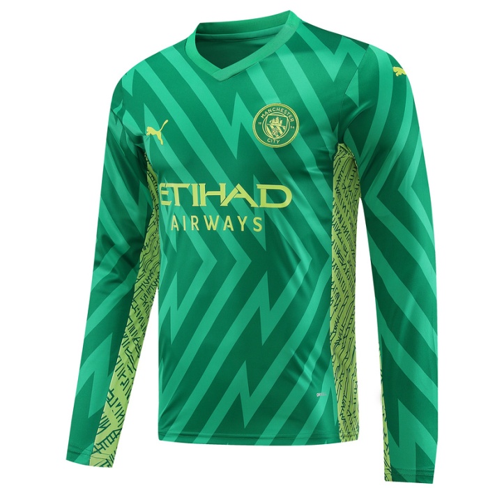 Manchester City 23/24 GK Green/Yellow Long Jersey