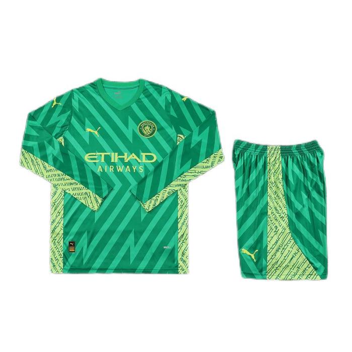 Manchester City 23/24 GK Green/Yellow Long Jersey