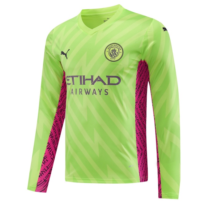 Manchester City 23/24 GK Green/Pink Long Jersey