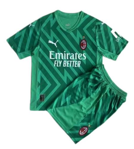 Kids-AC Milan 23/24 GK Green Soccer Jersey