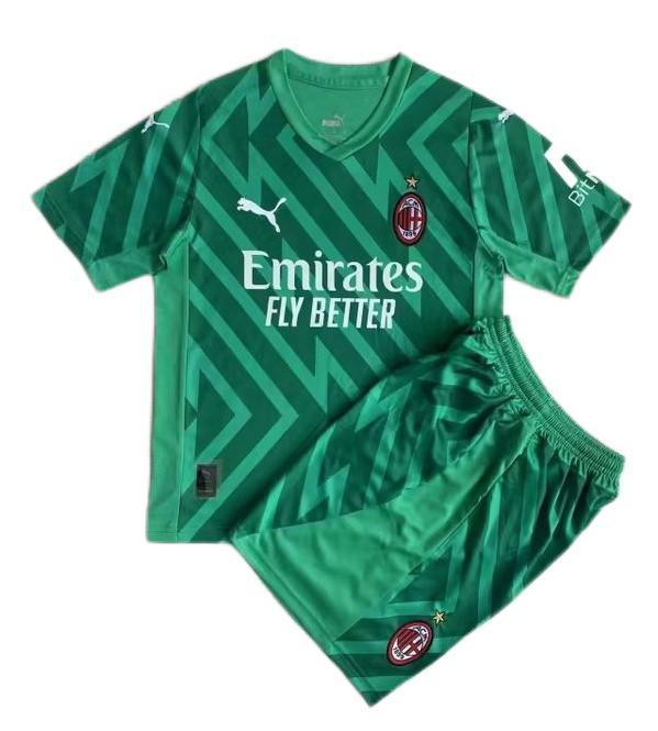 Kids-AC Milan 23/24 GK Green Soccer Jersey