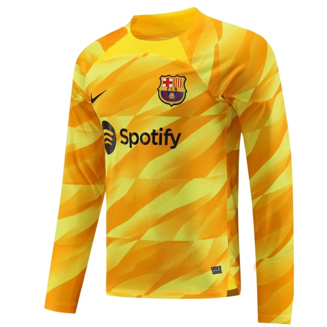 Barcelona 23/24 GK Yellow Long Soccer Jersey